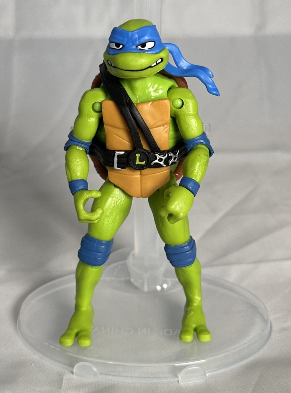 TMNT Leonardo Making Of A Ninja Target Figure Glow Turtle Loose No Swords 4”